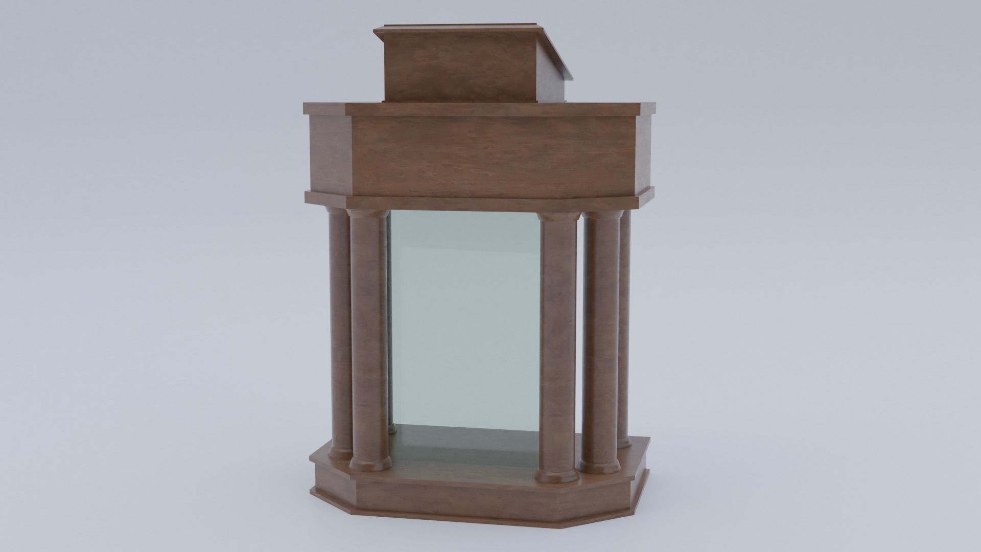 Church Pulpit Low-poly 3D model_28