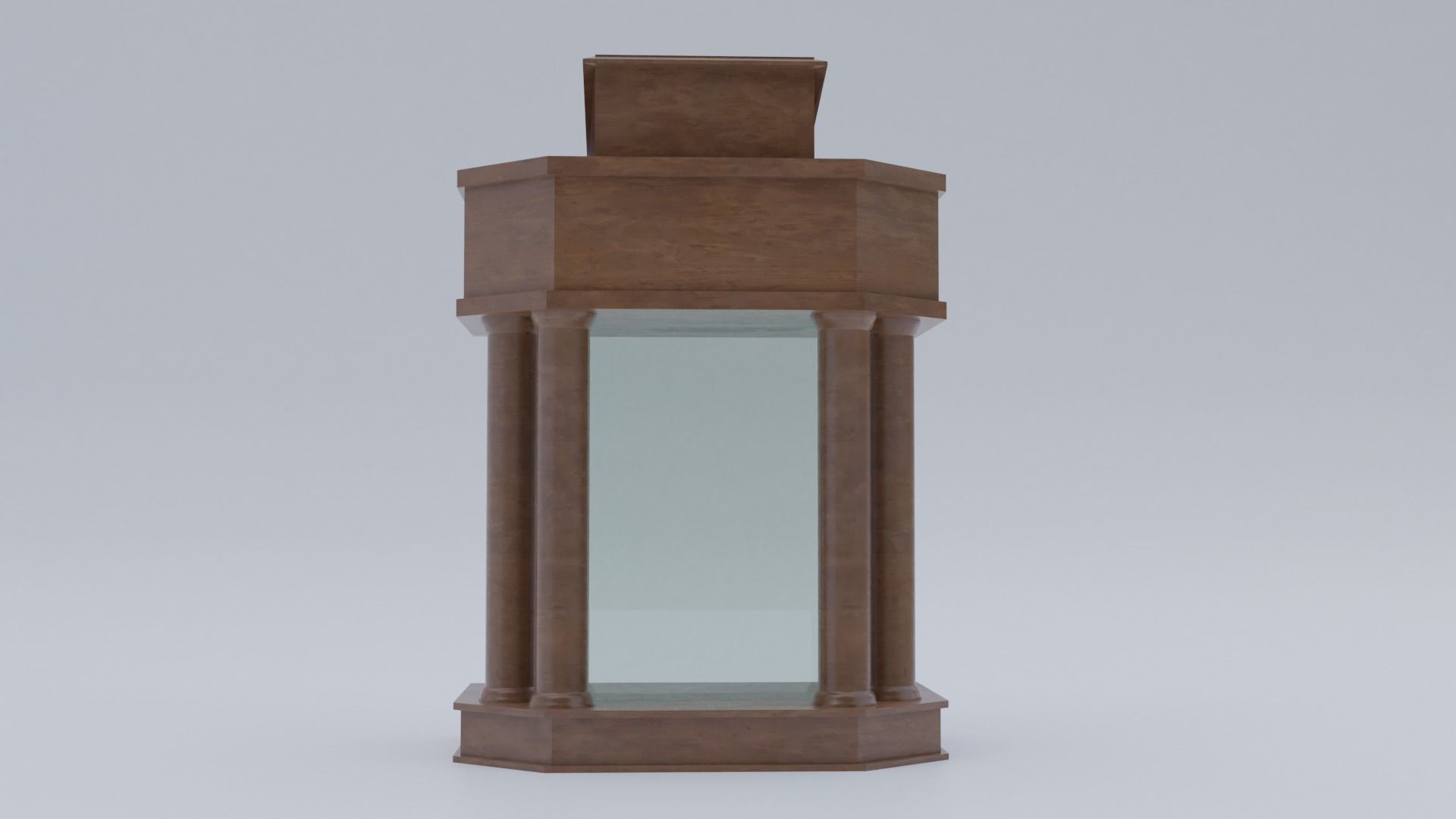 Church Pulpit Low-poly 3D model_29