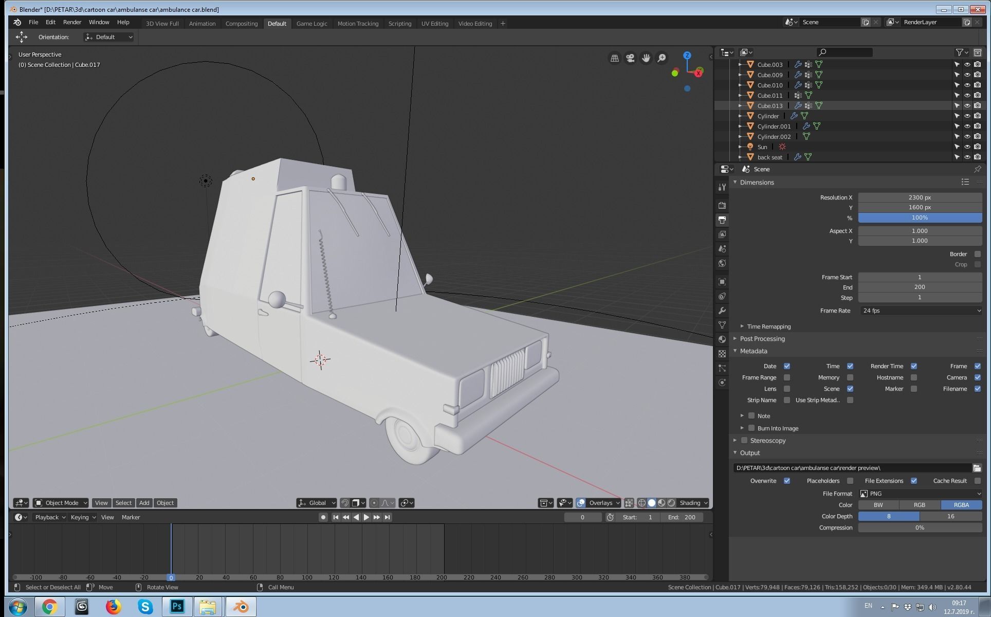 Ambulance car 3D model_14