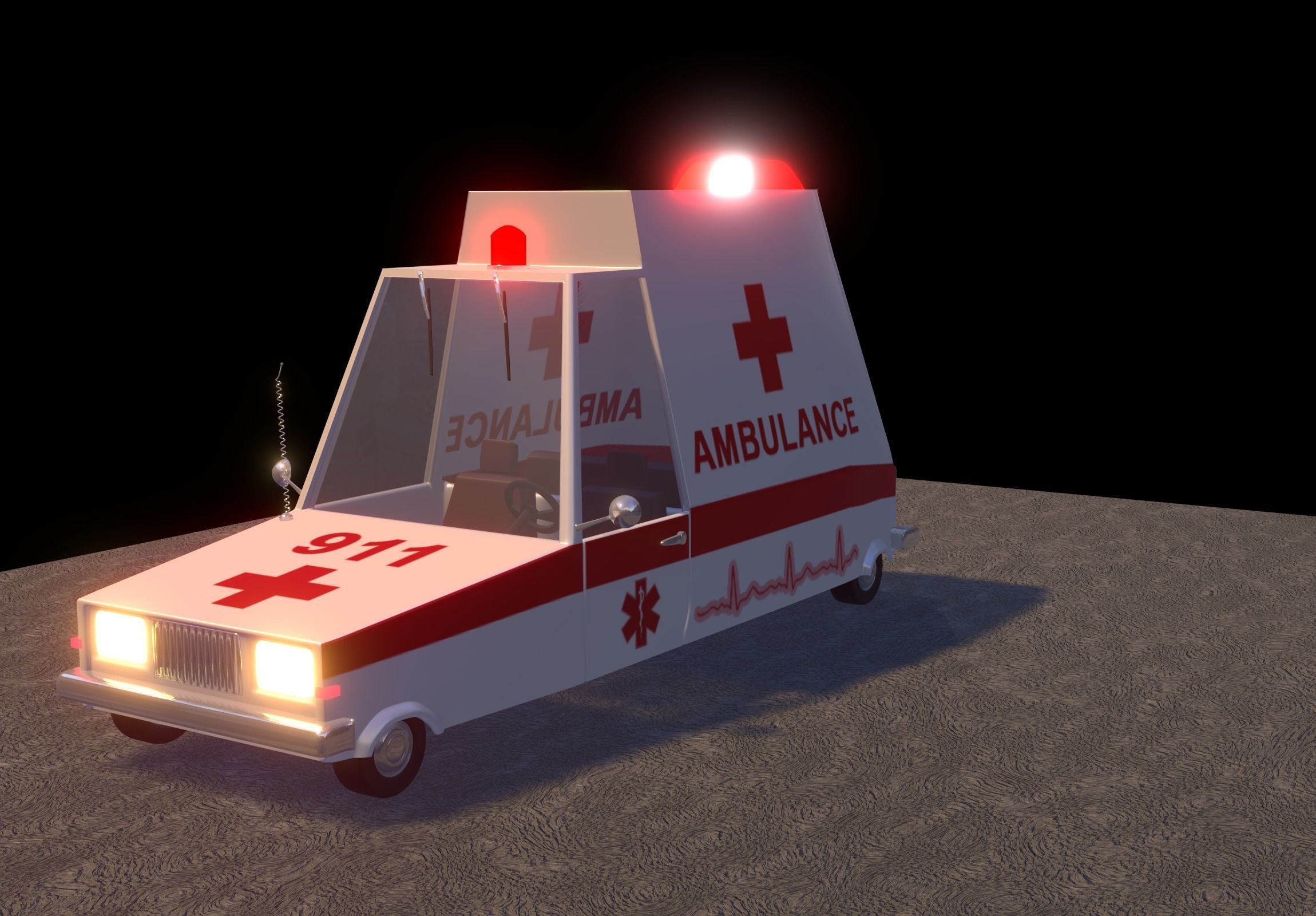 Ambulance car 3D model_10