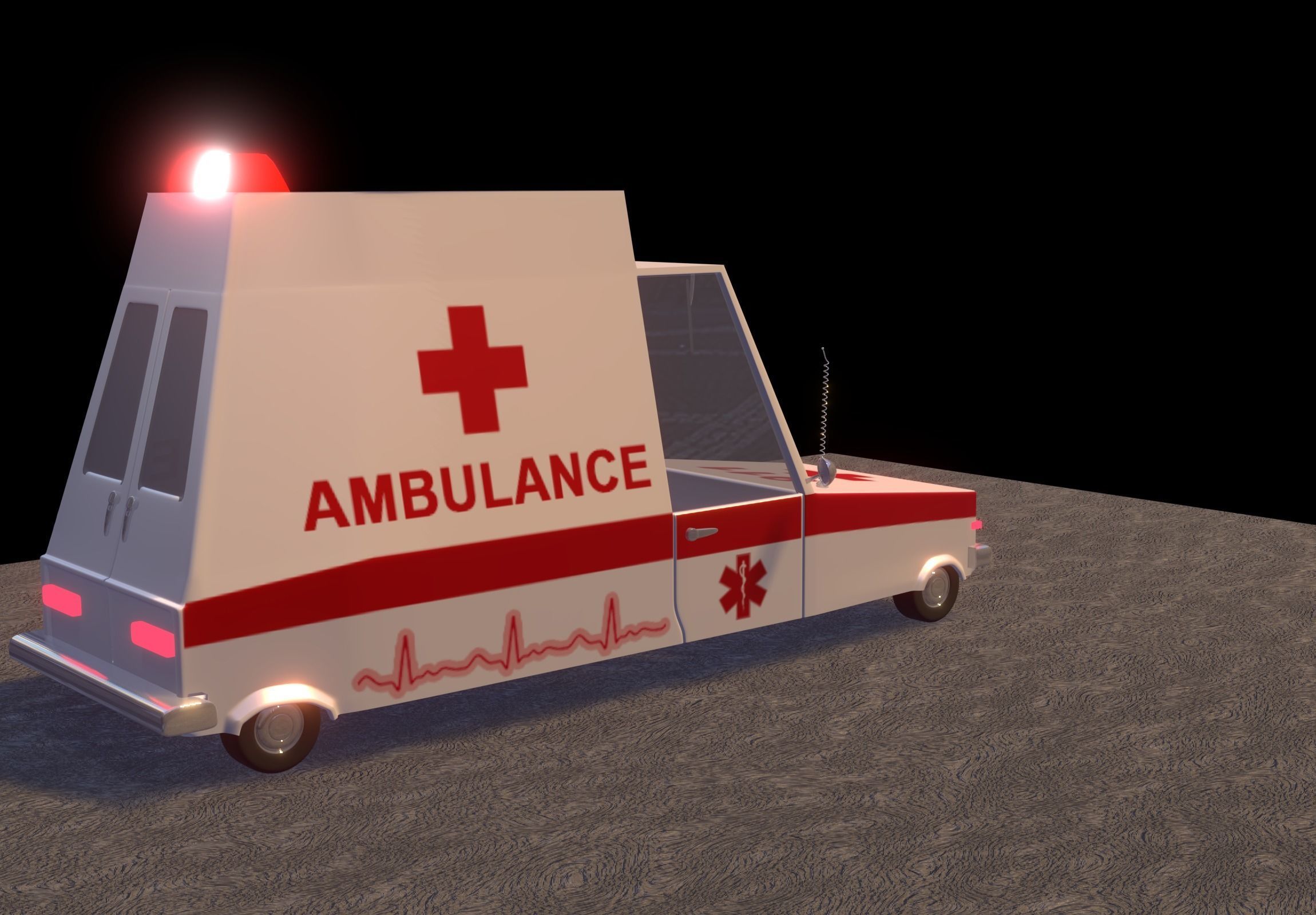Ambulance car 3D model_5