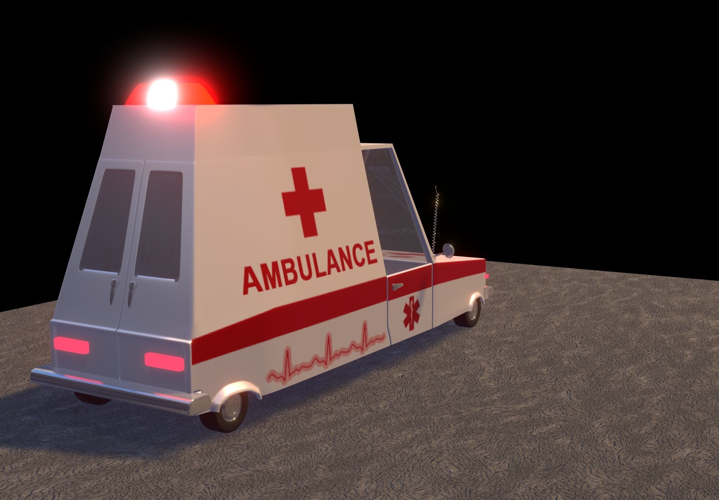 Ambulance car 3D model_6