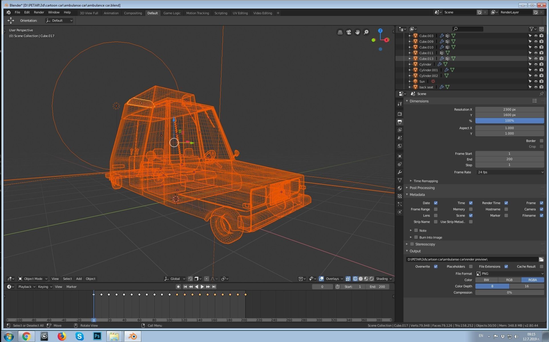Ambulance car 3D model_13