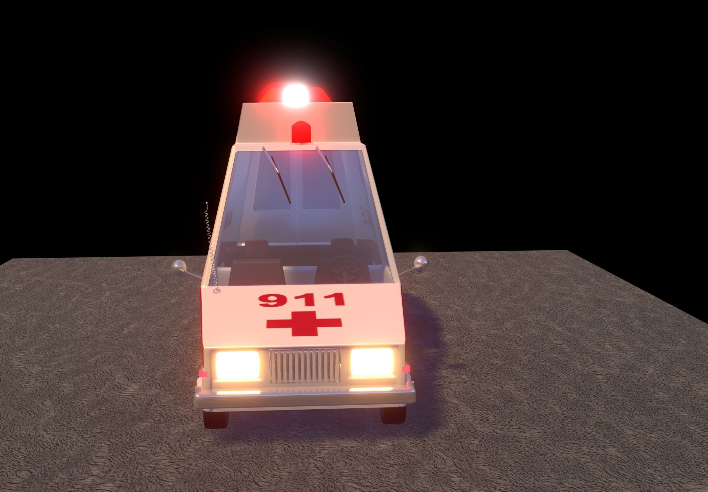 Ambulance car 3D model_11