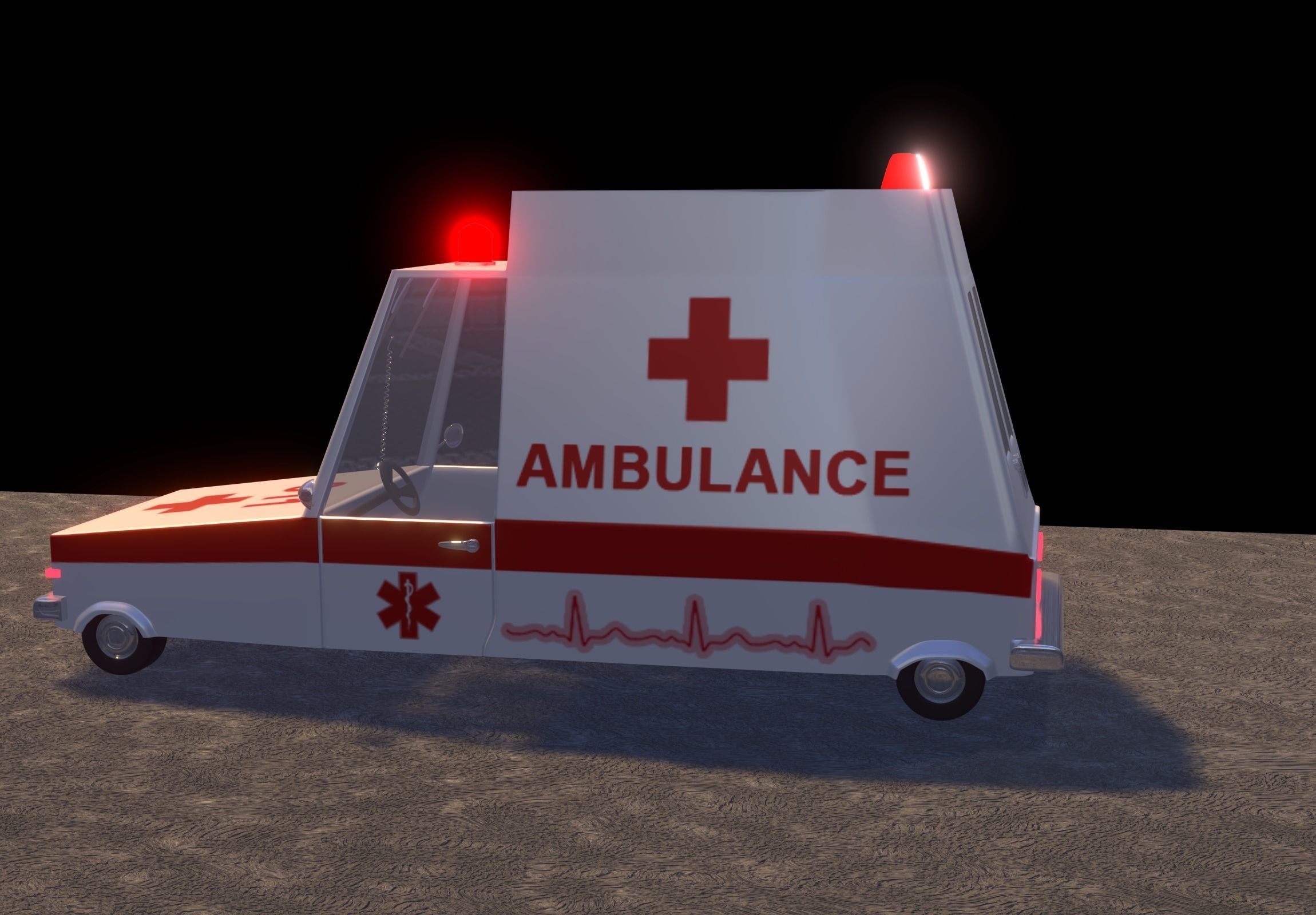 Ambulance car 3D model_9