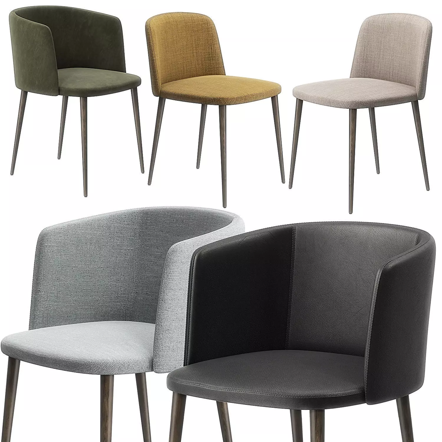 Ballet dining chairs by Camerich 3D model