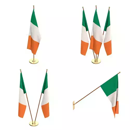 Ireland Flag Pack 3D model