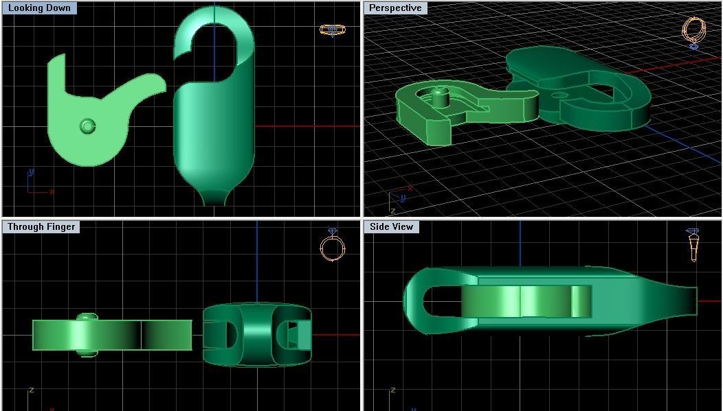 jewelry lock Carbine fastener 2 3D print model_5