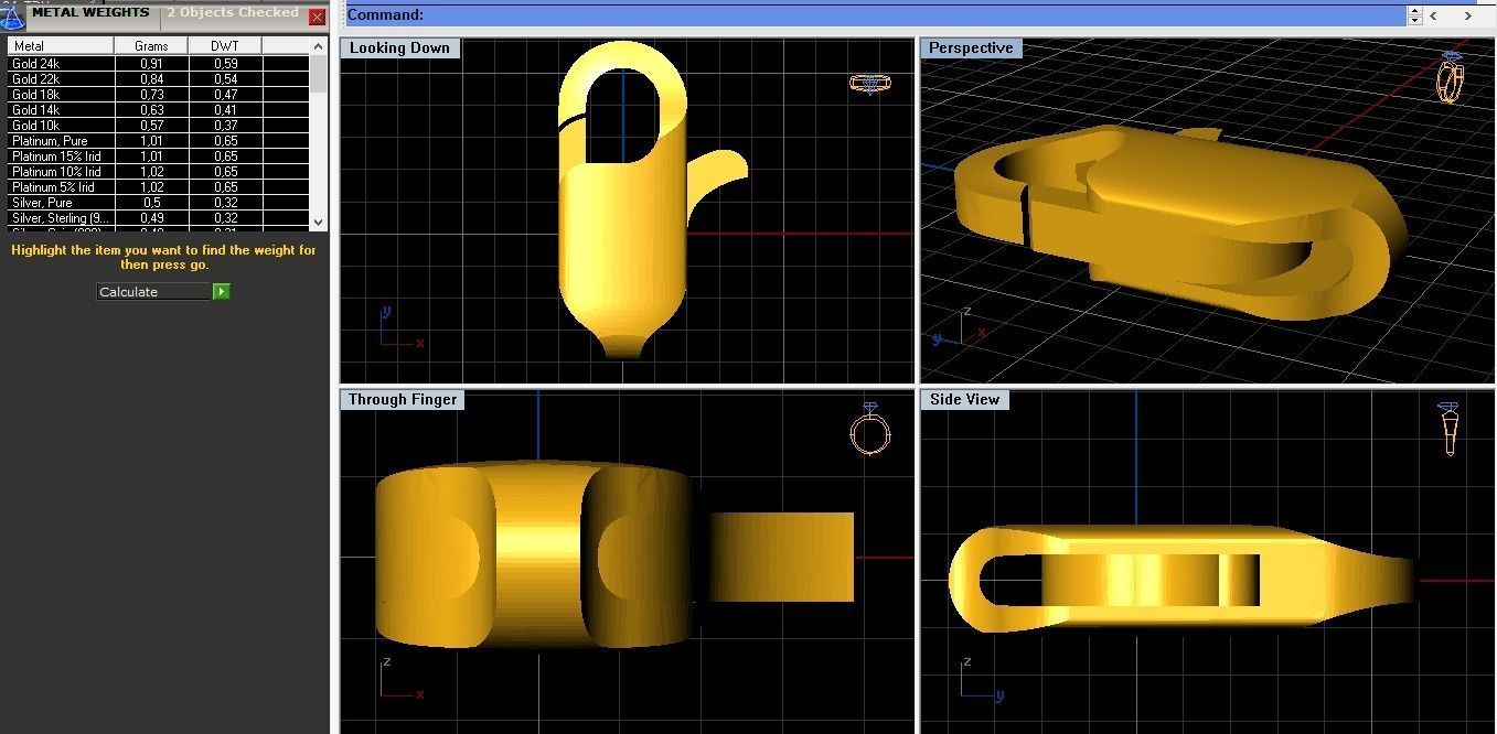 jewelry lock Carbine fastener 2 3D print model_3