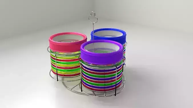 Food Canisters with Rack