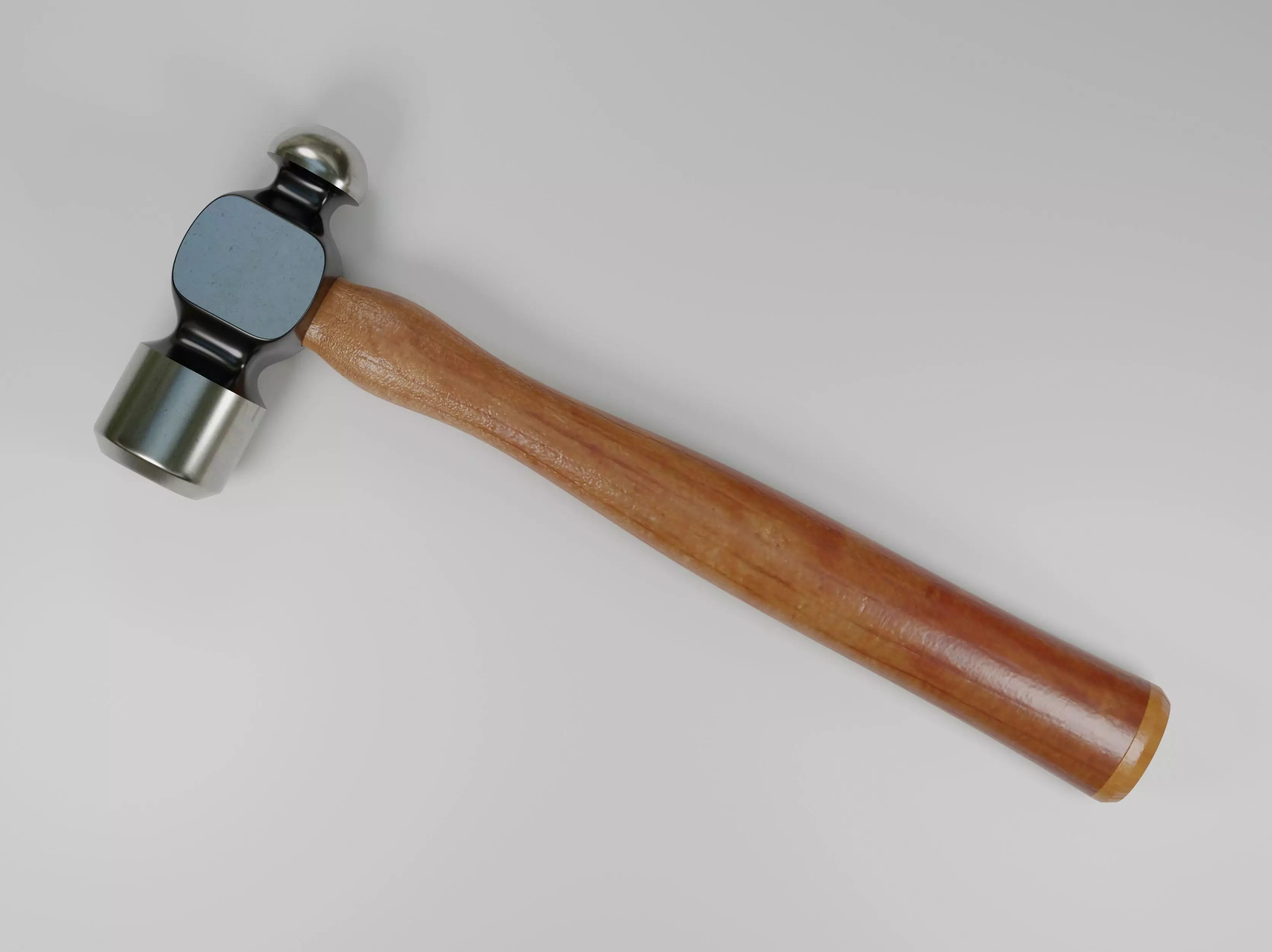 Hammer with wooden handle 3D model