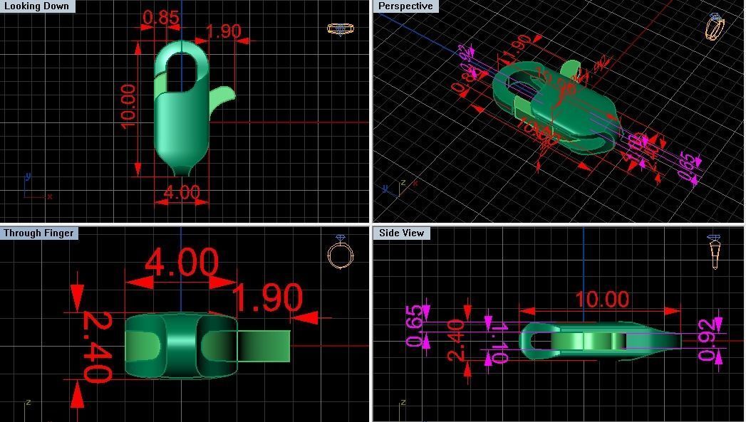 jewelry lock Carbine fastener 2 3D print model_4