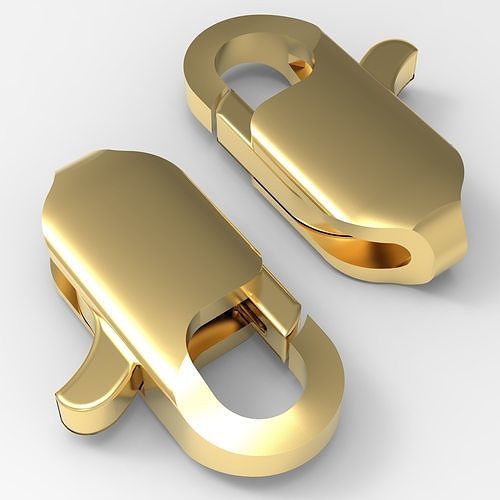 jewelry lock Carbine fastener 2 3D print model