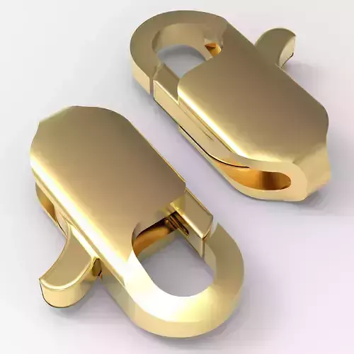 jewelry lock Carbine fastener 2 3D print model
