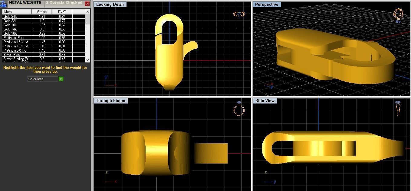 jewelry lock Carbine fastener 3 3D print model_3