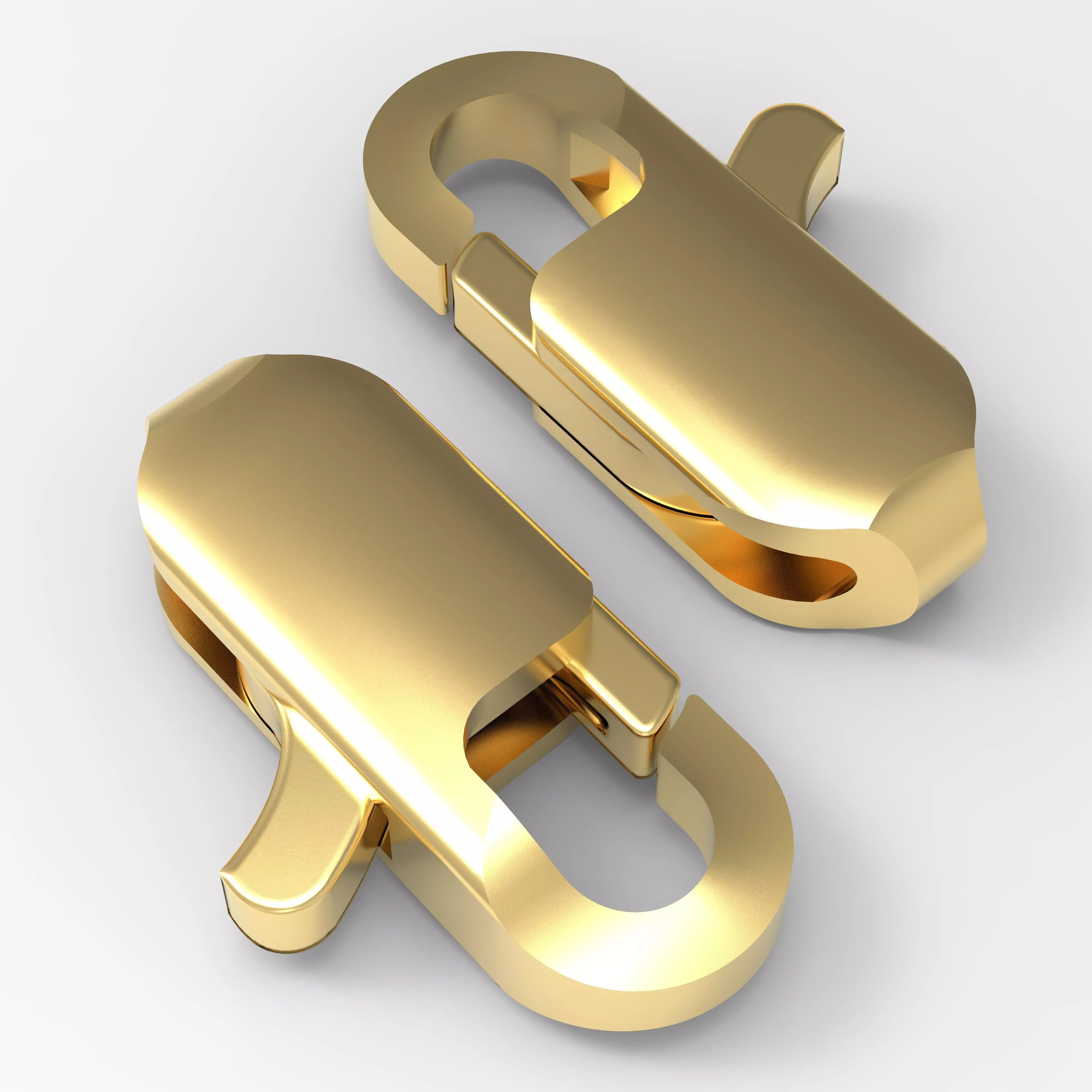 jewelry lock Carbine fastener 3 3D print model_0