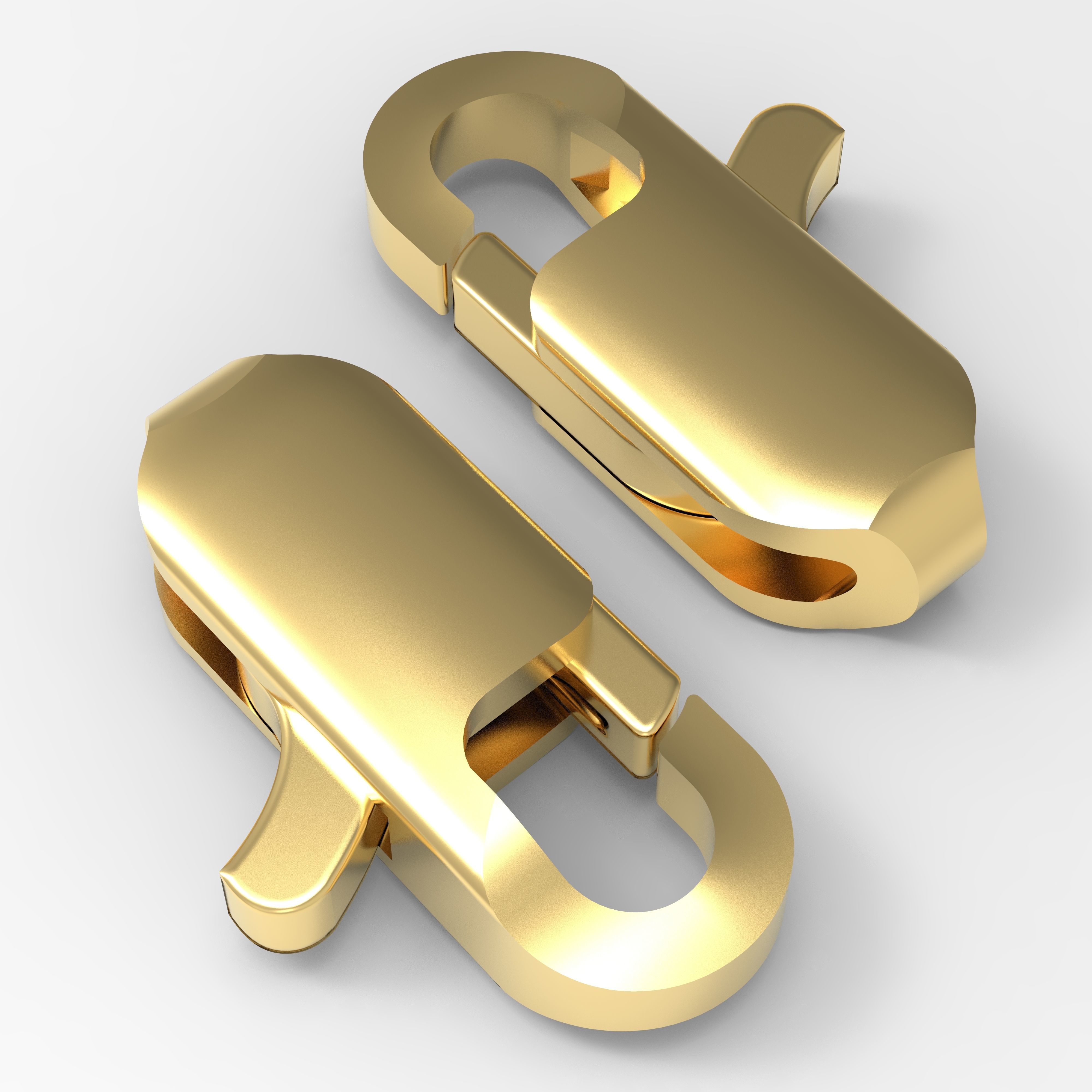 jewelry lock Carbine fastener 3 3D print model_1