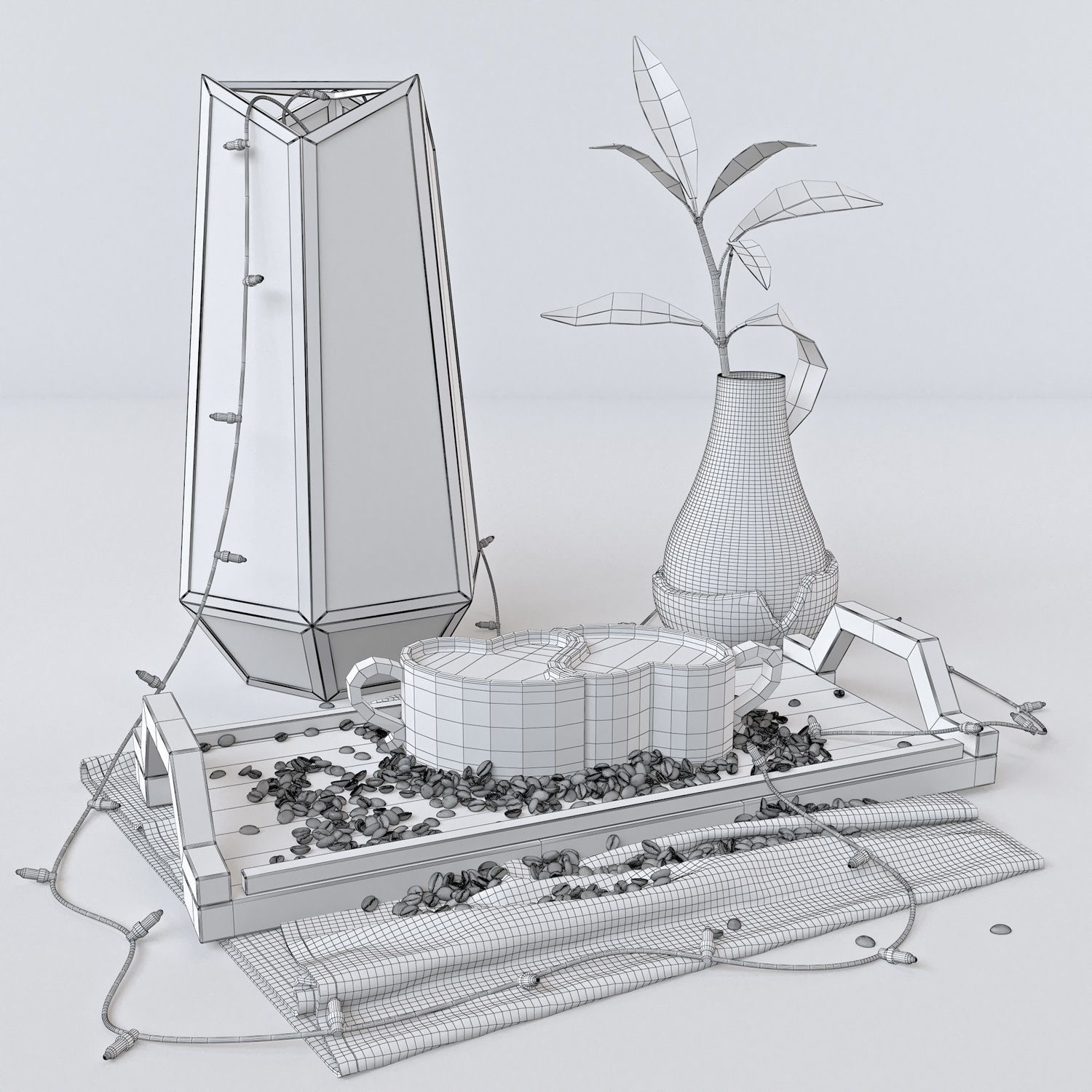 Decorative set 03 3D model_3