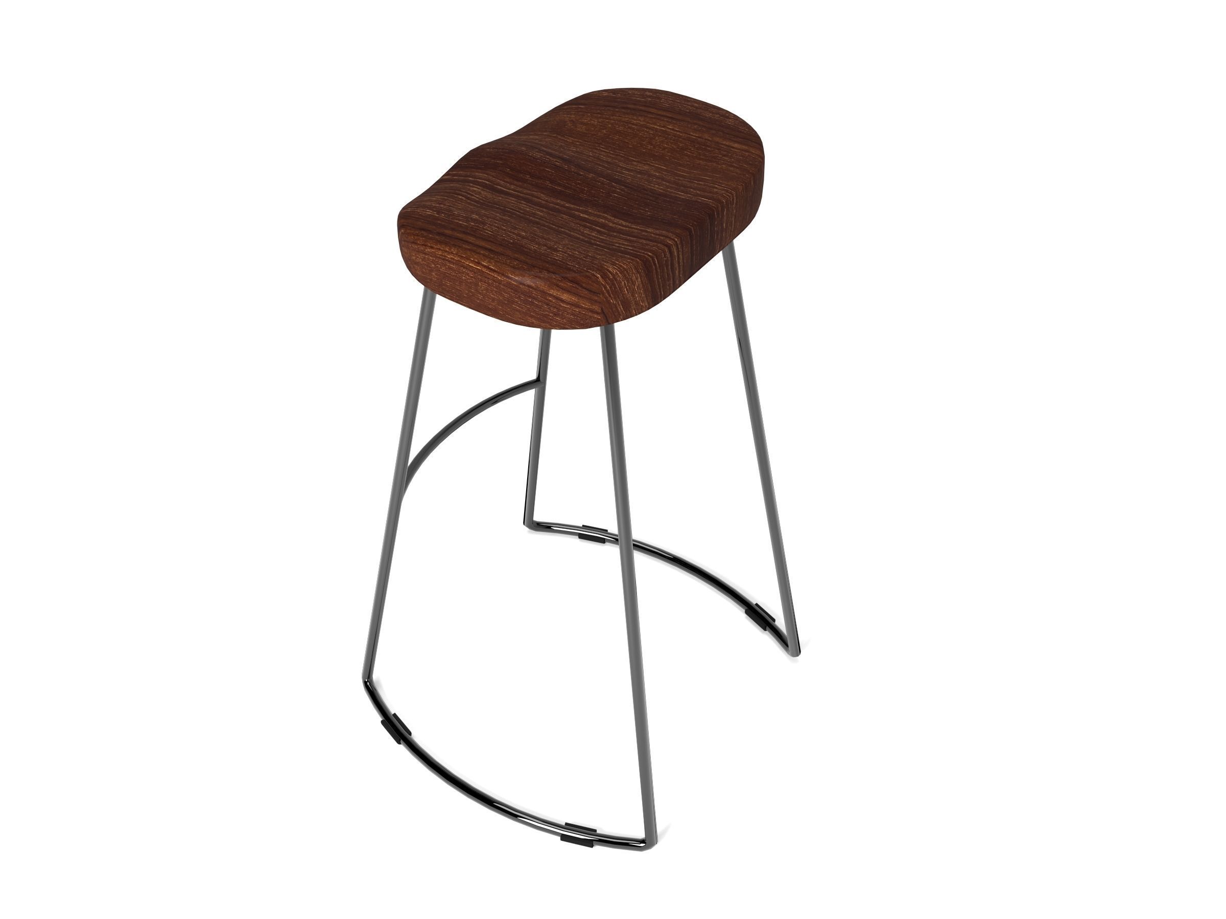 Bar stool height -760mm 3D model_4