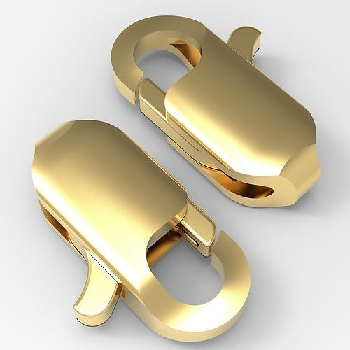 jewelry lock  Carbine fastener 4 3D print model