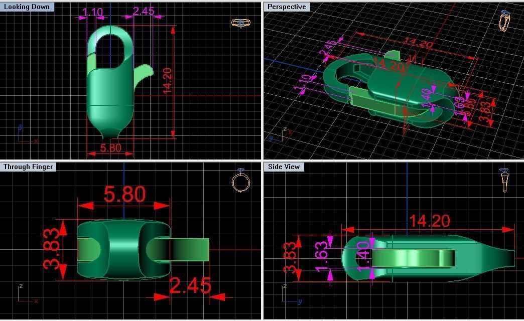 jewelry lock Carbine fastener 5  3D print model_4