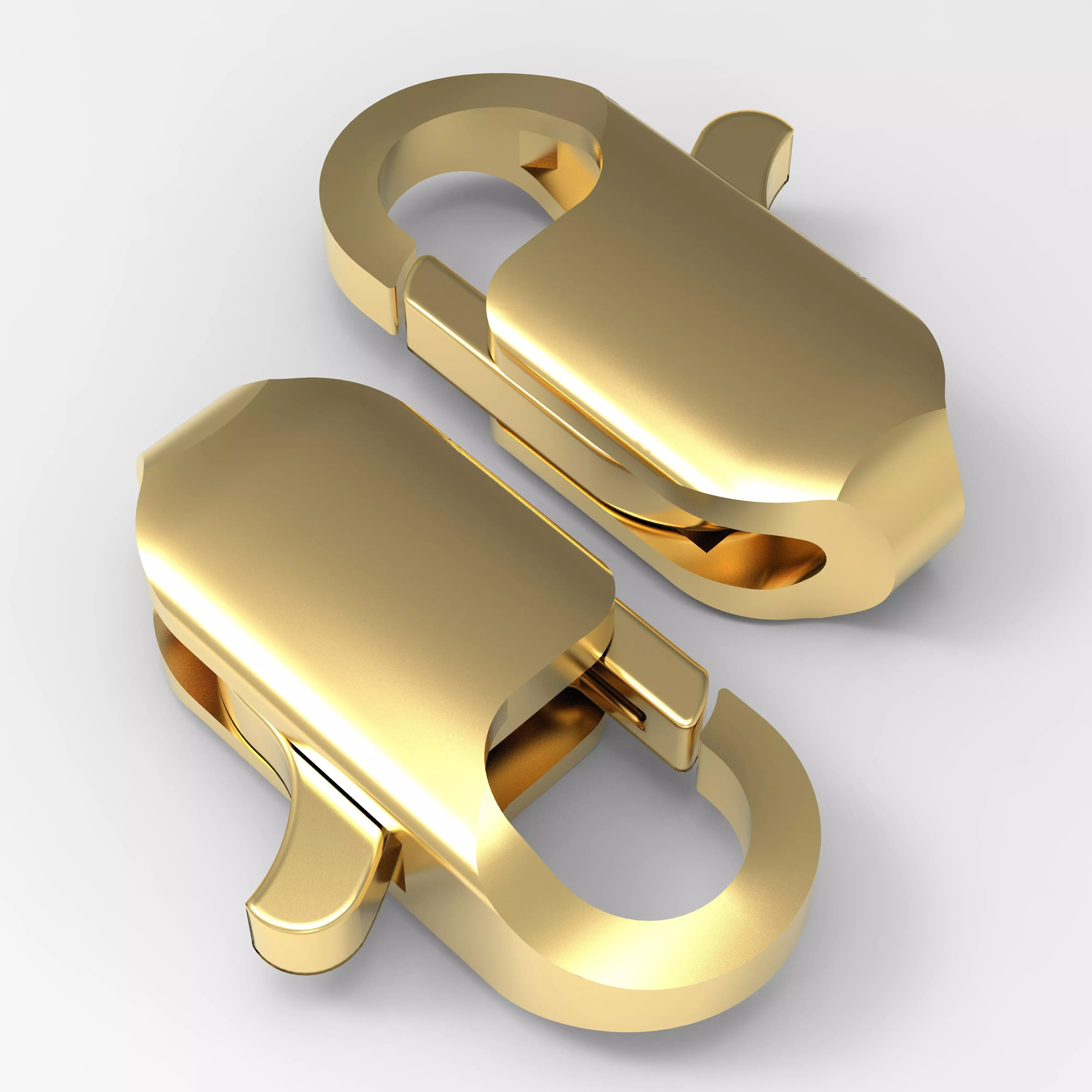 jewelry lock Carbine fastener 5  3D print model_0