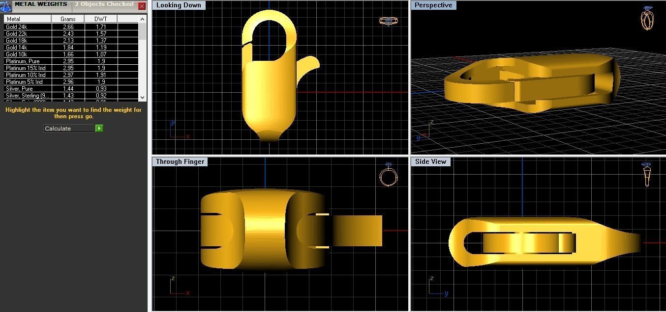 jewelry lock Carbine fastener 5  3D print model_1