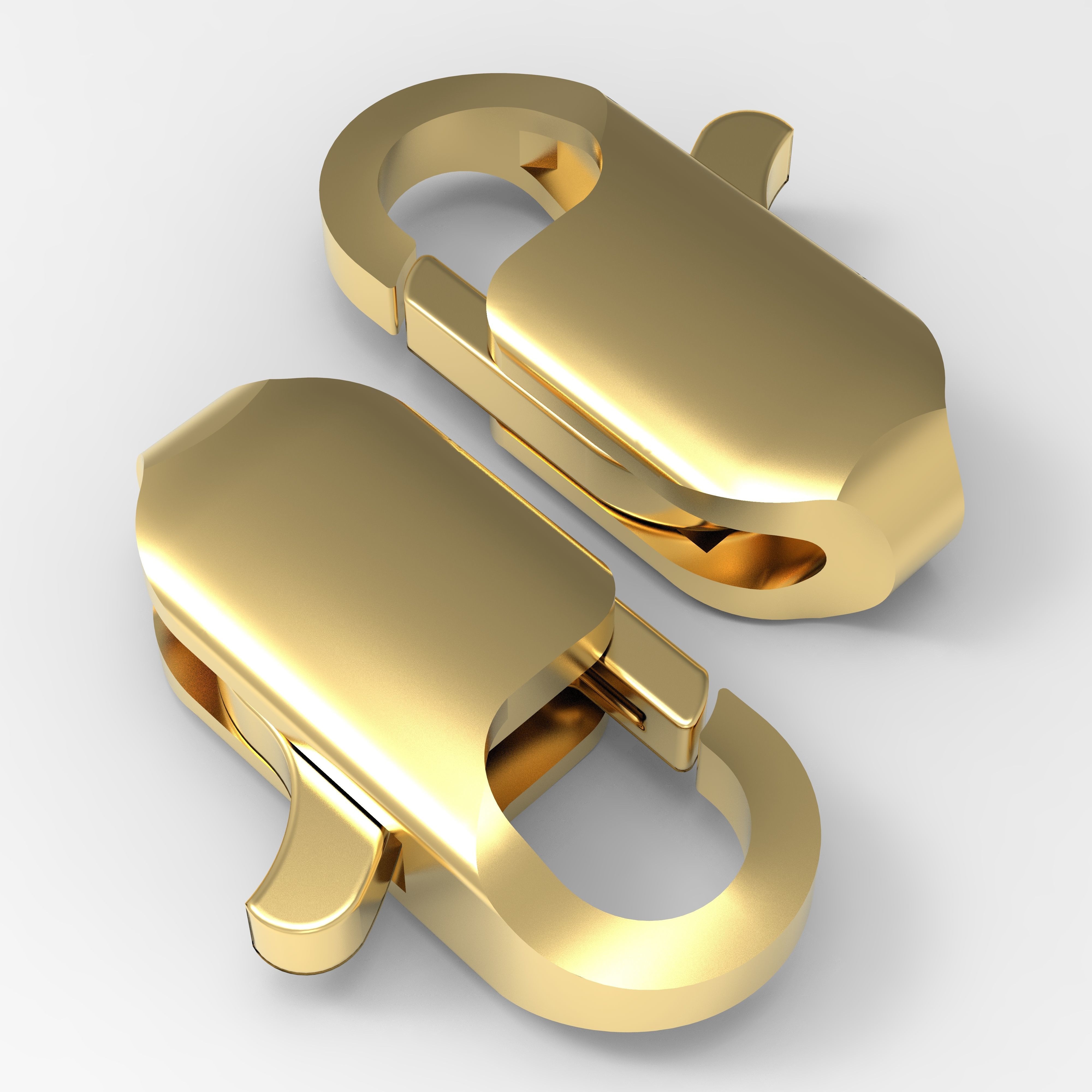 jewelry lock Carbine fastener 5  3D print model_15