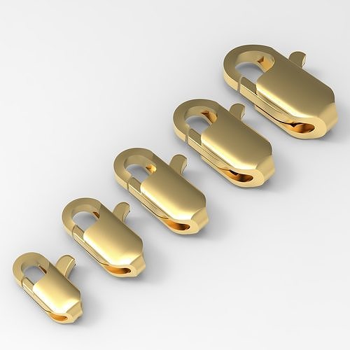 jewelry lock Carbine fastener 1-5  3D print model