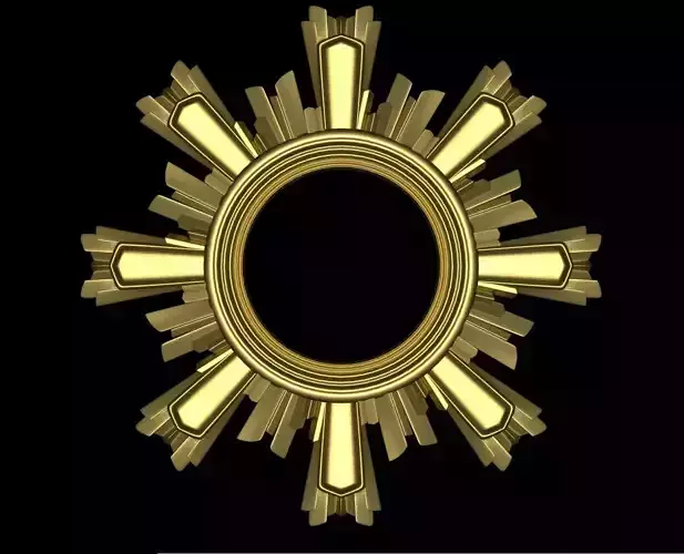 Mirror golden sunburst