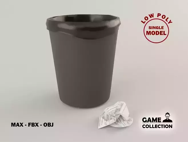 Paper bin 2 Lowpoly