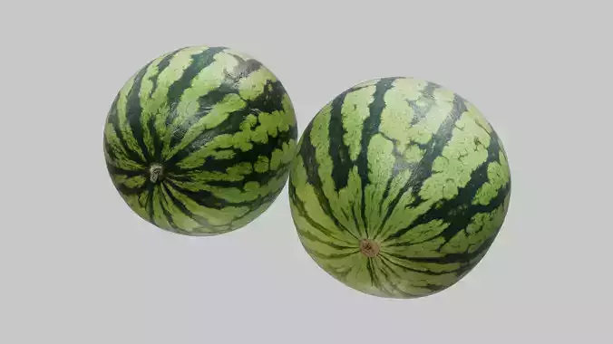 Ultra realistic Watermelon Scan 8k HD Low-poly 3D model