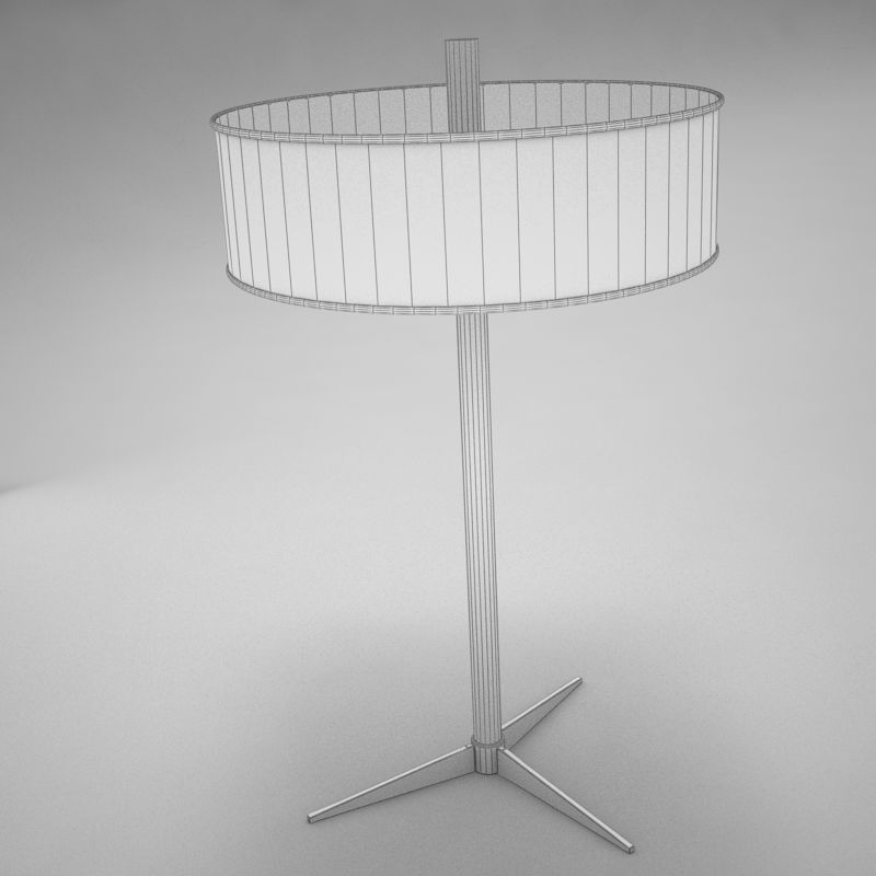 lampara03 table lamp with shade Low-poly 3D model_9