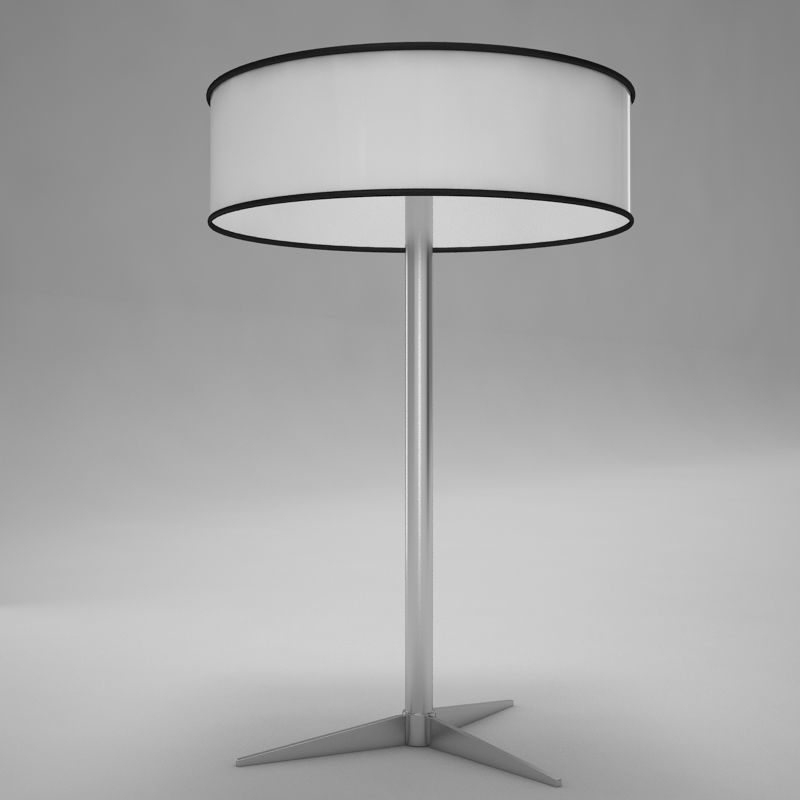 lampara03 table lamp with shade Low-poly 3D model_4