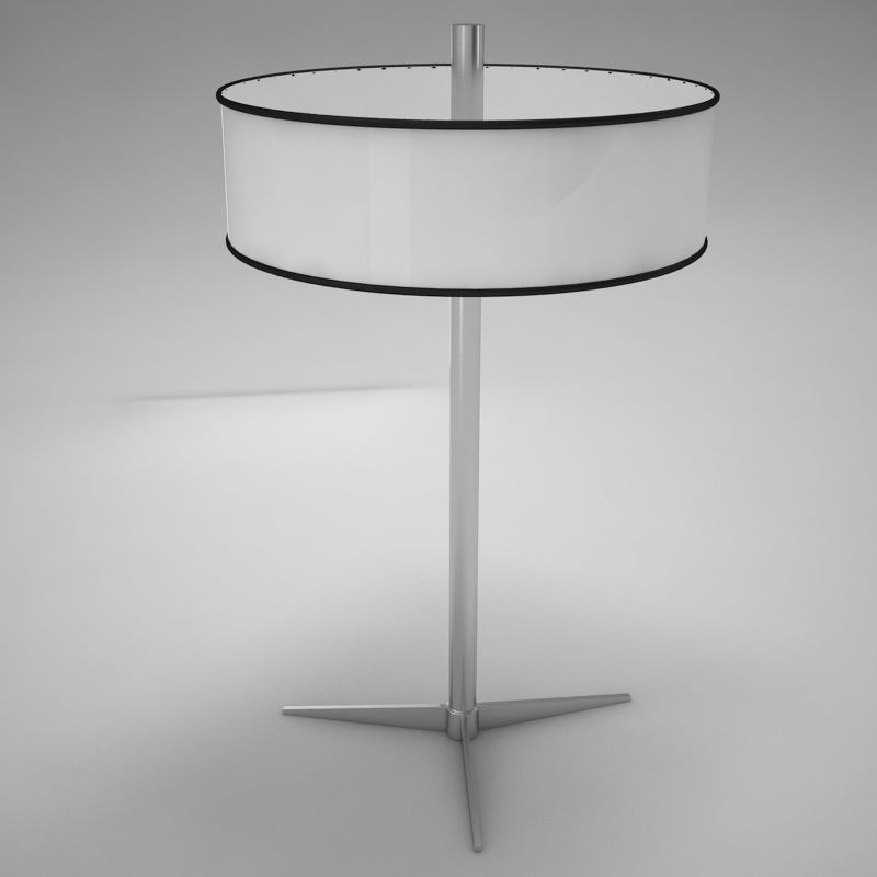 lampara03 table lamp with shade Low-poly 3D model_2