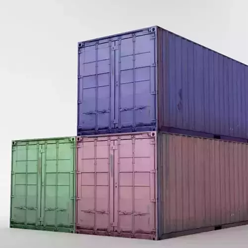 Container 02 Low-poly 3D model
