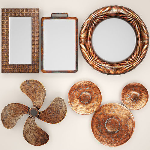 Copper collection for walls 2 3D model
