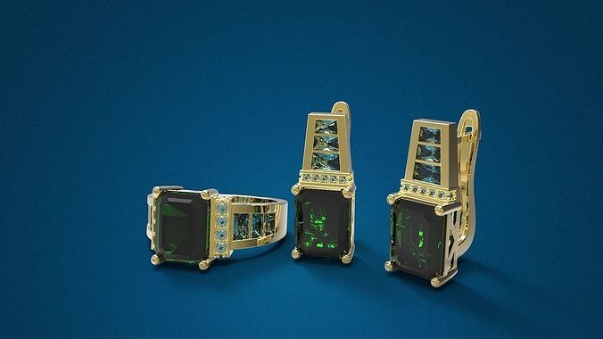 Emerald Princess set 3D Model Collection