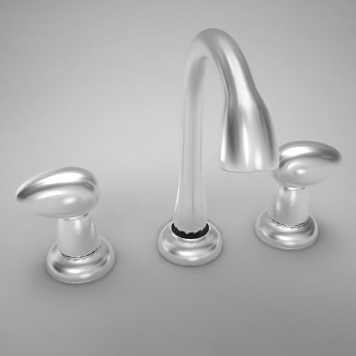 Faucet three faucets Low-poly 3D model