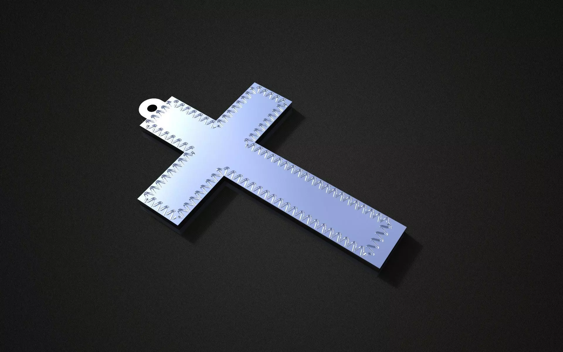 Stylish plain mens cross Free 3D print model