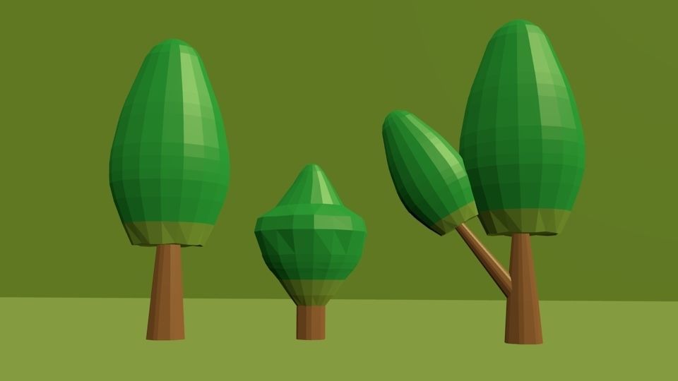 low polly Tree   Free low-poly 3D model_9