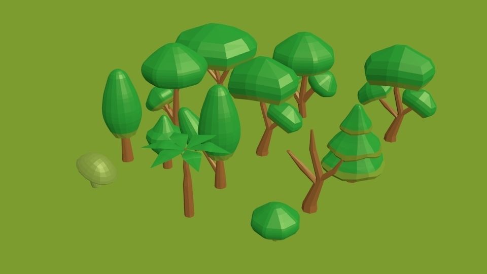 low polly Tree   Free low-poly 3D model_6