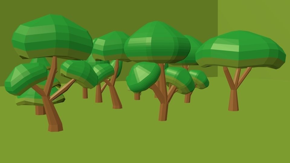 low polly Tree   Free low-poly 3D model_3