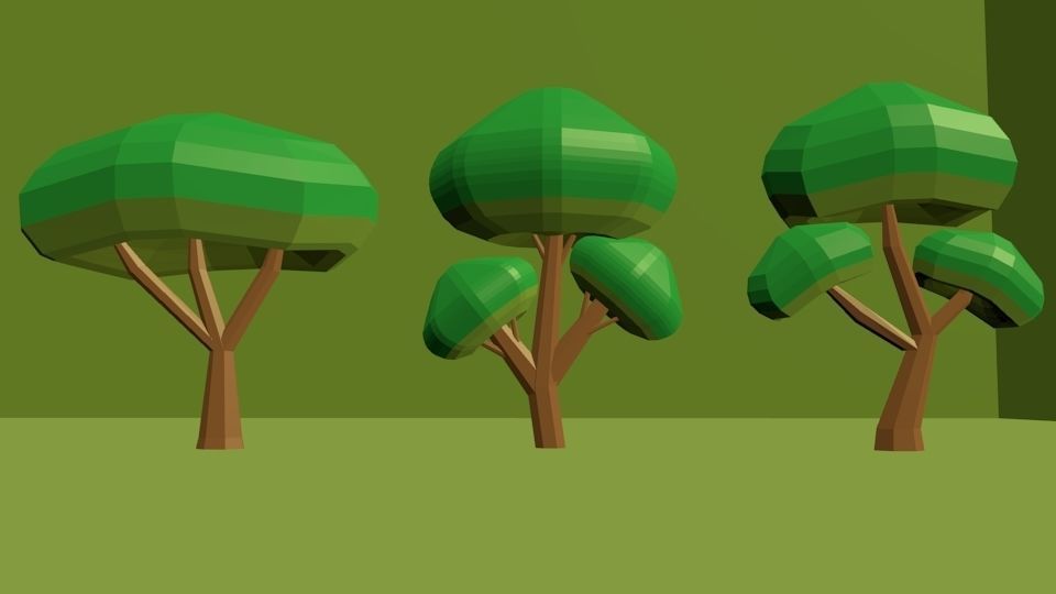 low polly Tree   Free low-poly 3D model_7