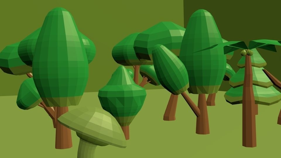 low polly Tree   Free low-poly 3D model_4