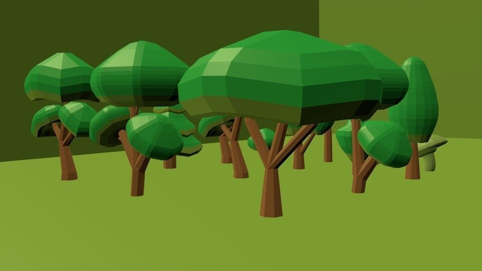 low polly Tree   Free low-poly 3D model_2