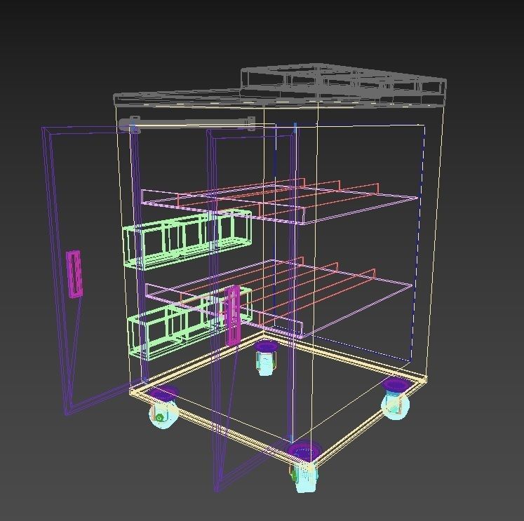 Workshop Service Trolley 3 3D model_16