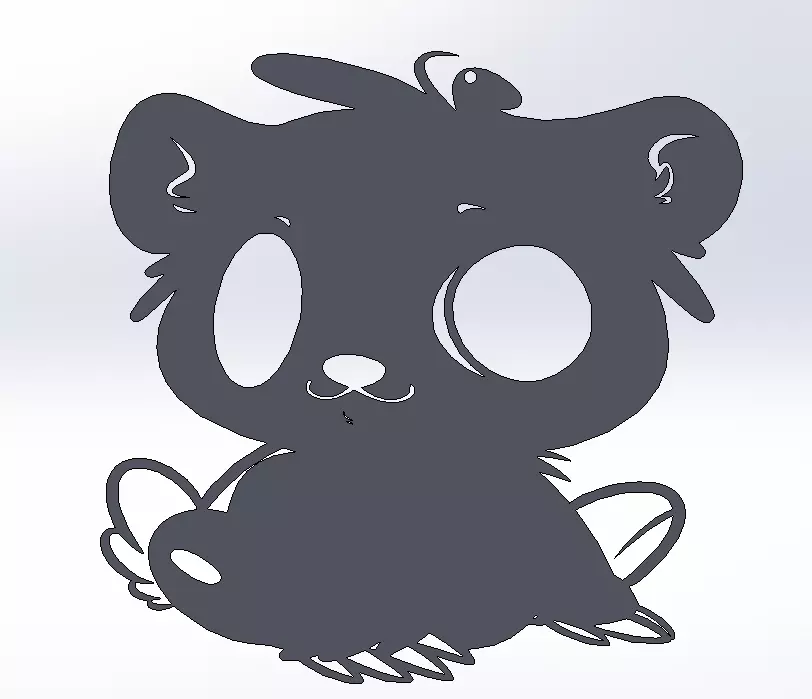 3D STL Model Bear Key chain holder 3D print model_0