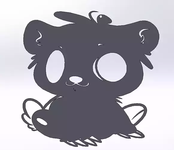 3D STL Model Bear Key chain holder