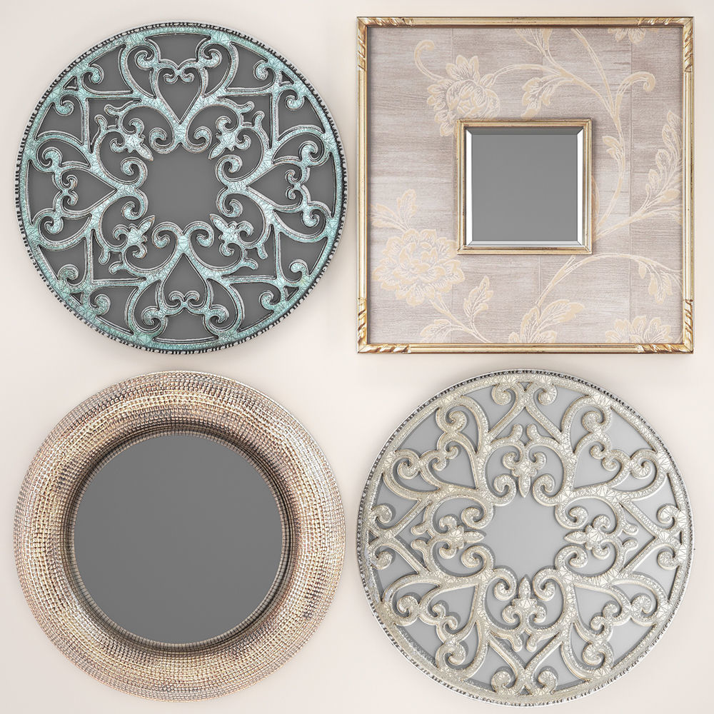 Collection of decorative mirrors 2 3D model_6
